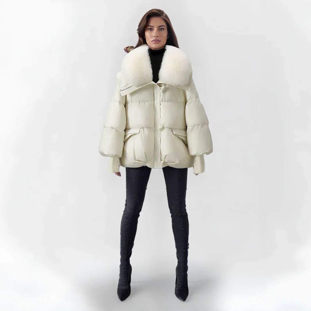 Lorance™| Manteau Luxe à Col en Fourrure