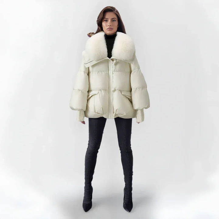 Lorance™| Manteau Luxe à Col en Fourrure