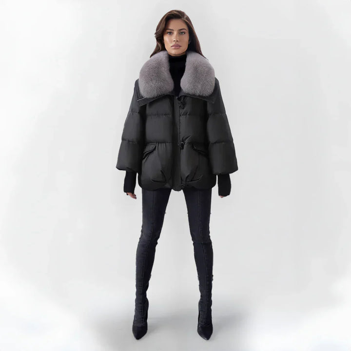 Lorance™| Manteau Luxe à Col en Fourrure