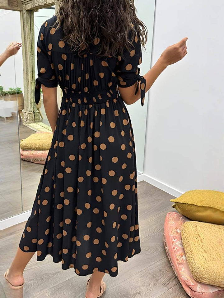 NORIA | Robe Élégante à Pois – Intemporelle, Féminine et Pleine de Charme
