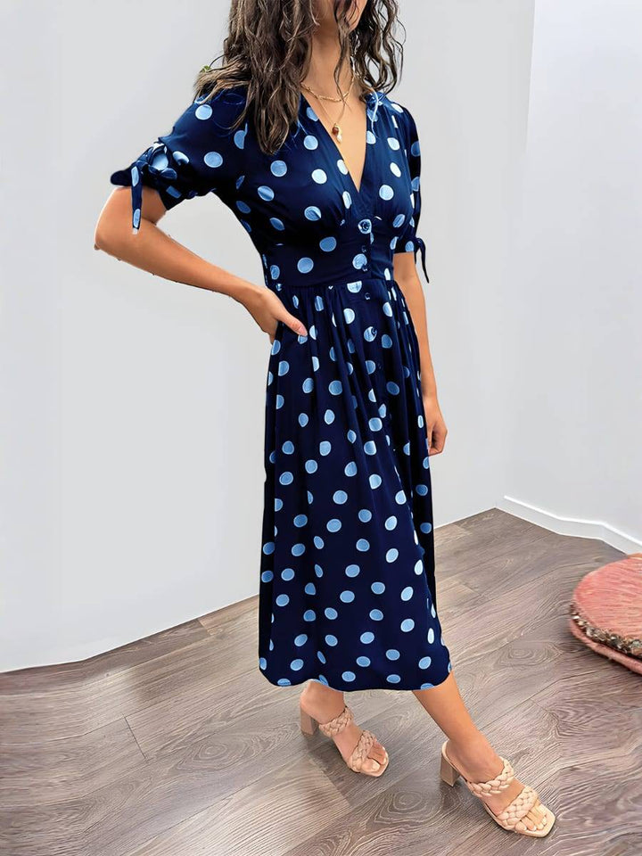 NORIA | Robe Élégante à Pois – Intemporelle, Féminine et Pleine de Charme