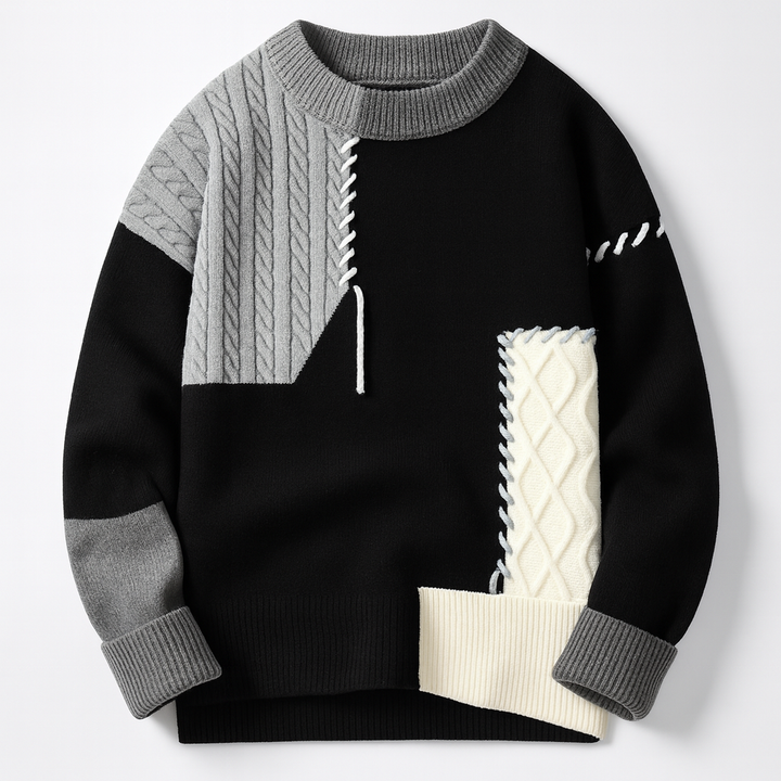 DUMONT LYON | PULL PATCHWORK POUR HOMME