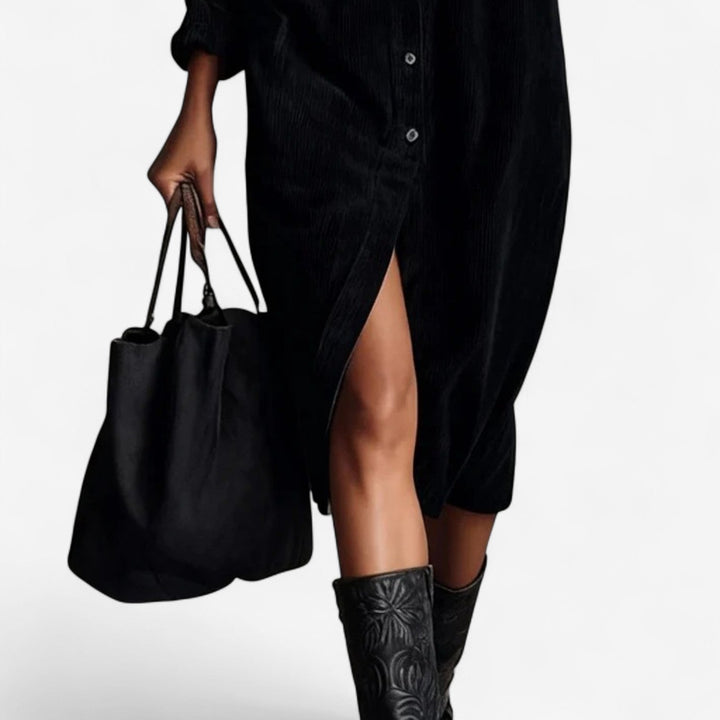 Anastacia™ Midi Ample en Velours Côtelé