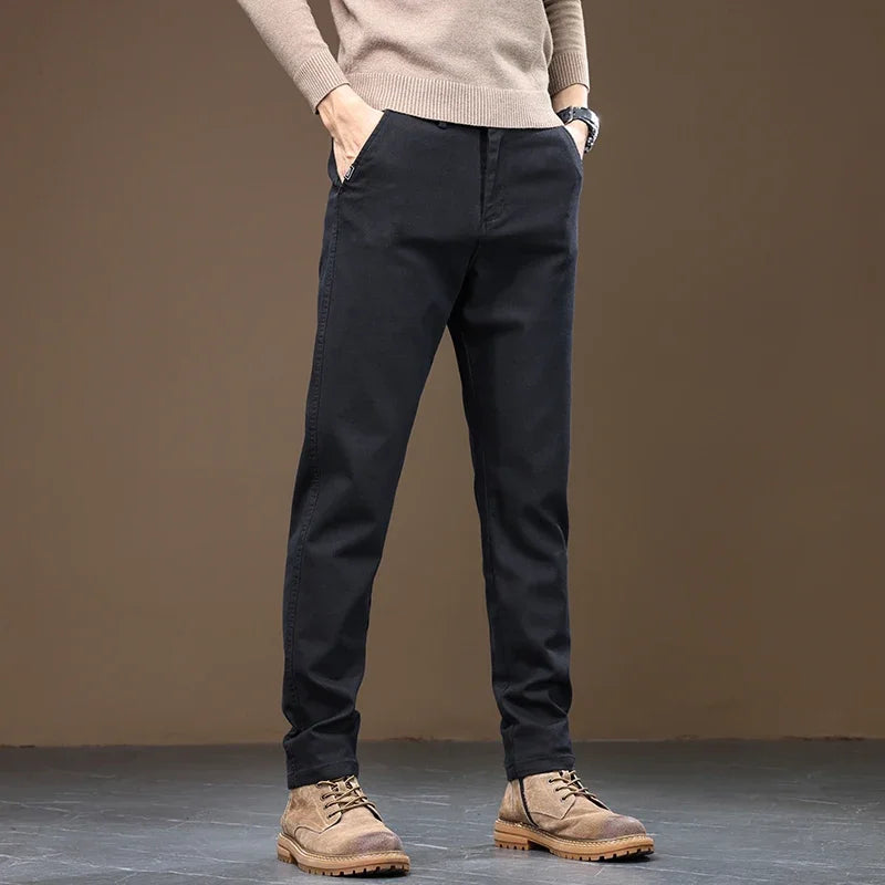 Pantalon Droit Décontracté Pour Homme
