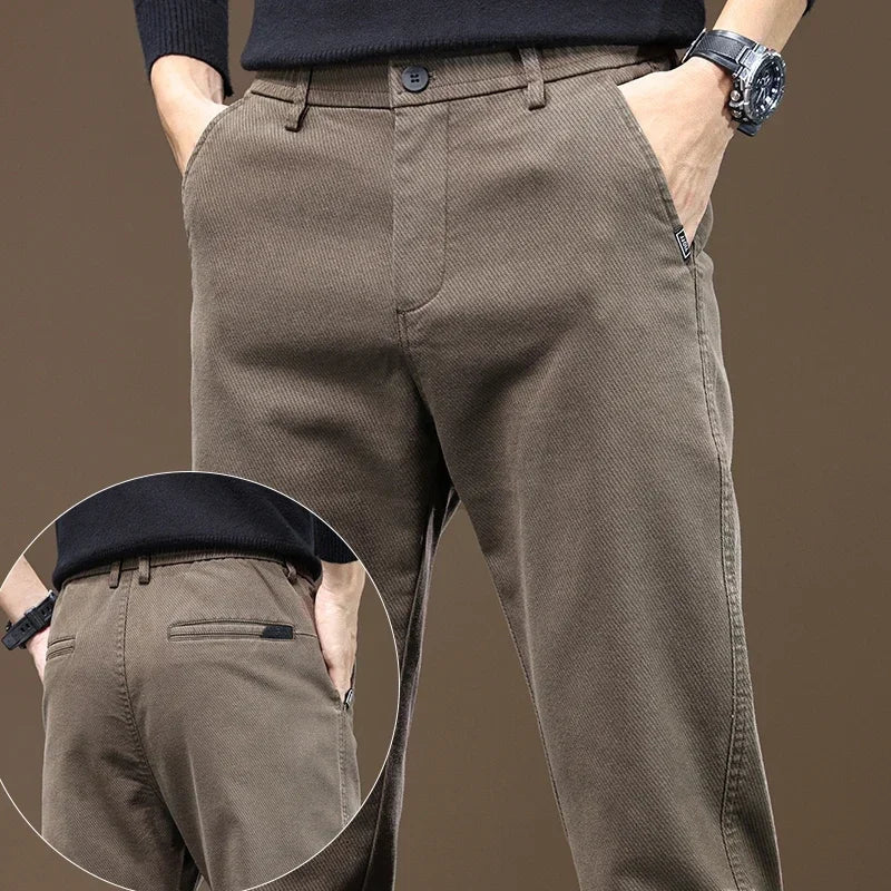 Pantalon Droit Décontracté Pour Homme