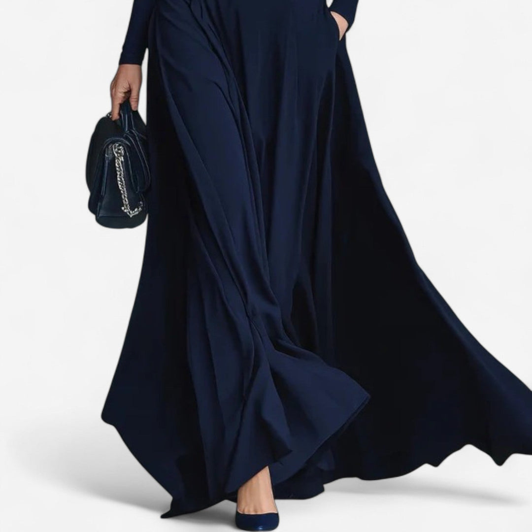 Yvelise™ Robe Maxi à Col Montant