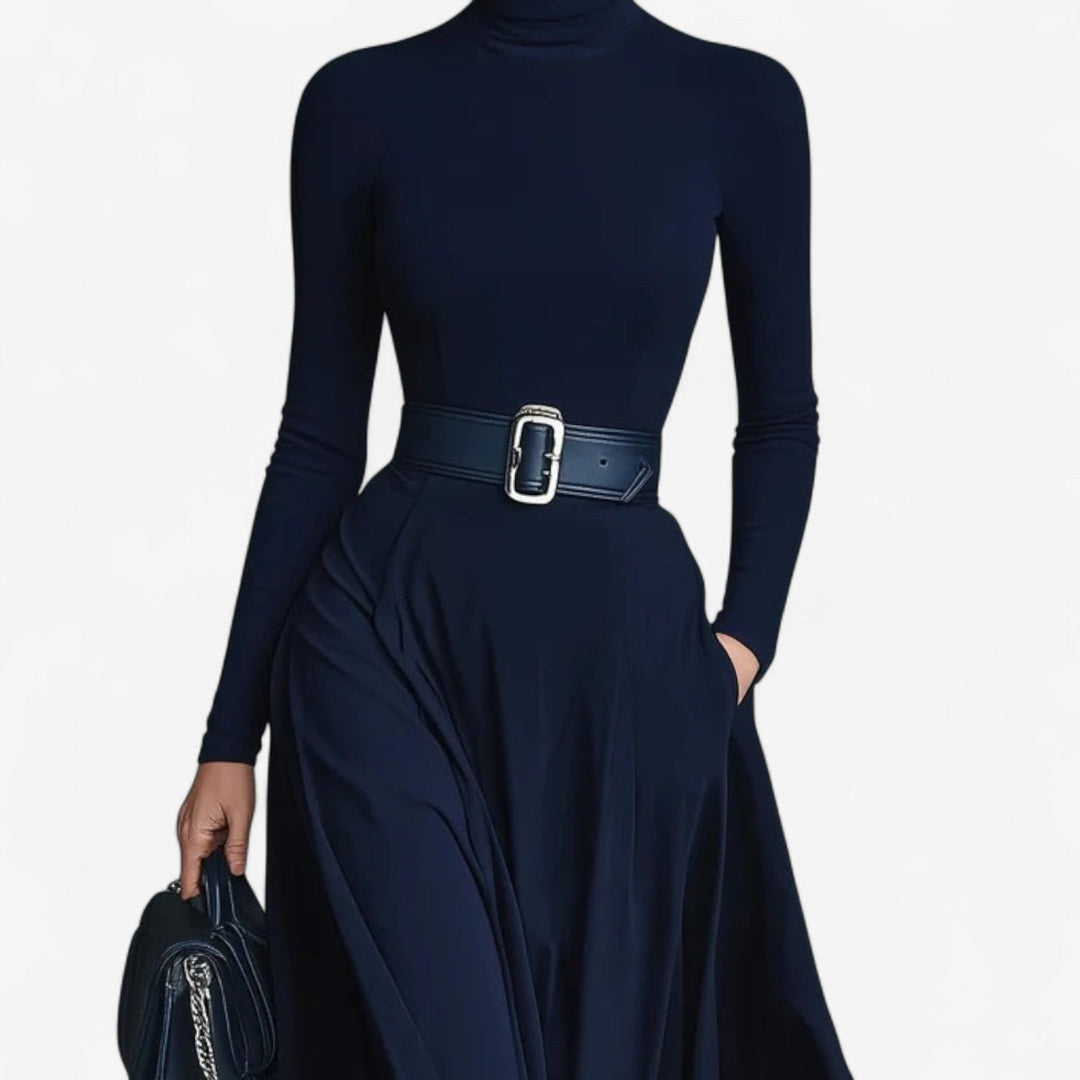 Yvelise™ Robe Maxi à Col Montant