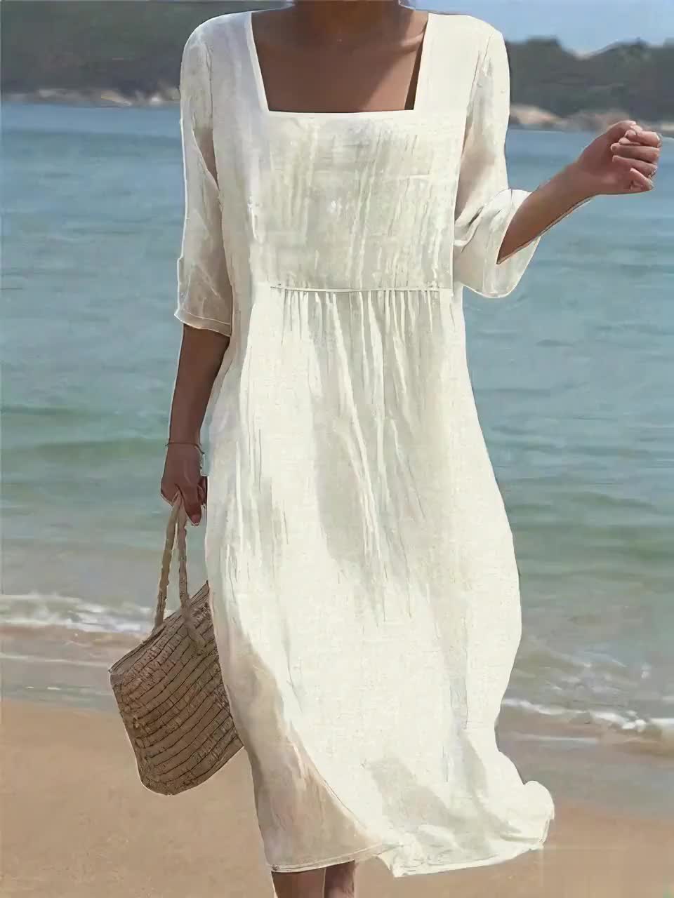 Rêve de Paris – Robe en lin décontractée