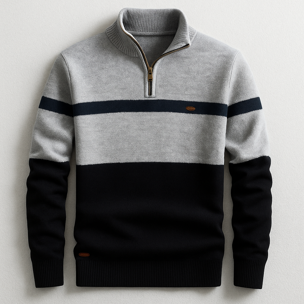 DUMONT LYON | PULL HOMME AVEC ZIP AU COL